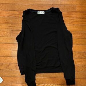 Wildfox Classic Black Crew Neck Top